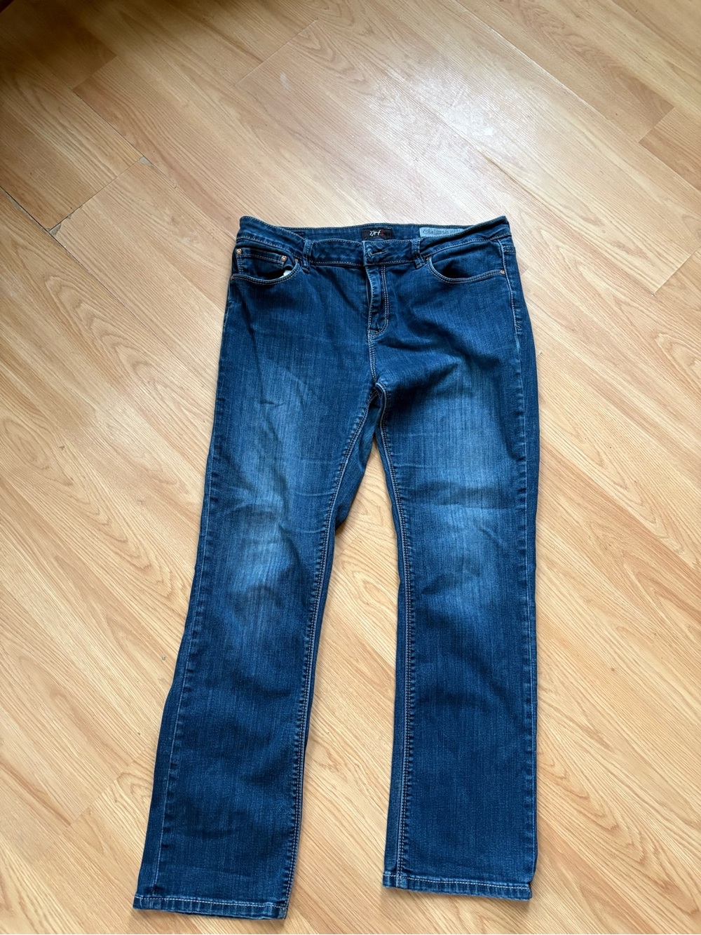 DH3 Mia Women's stretch Straight Leg Jeans Dark Blue Denim 12x30